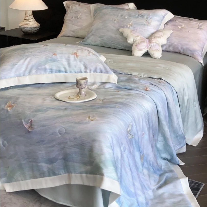 【康颜颜专属】【三晟SanSheng】兰精ts数码印花刺绣夏被