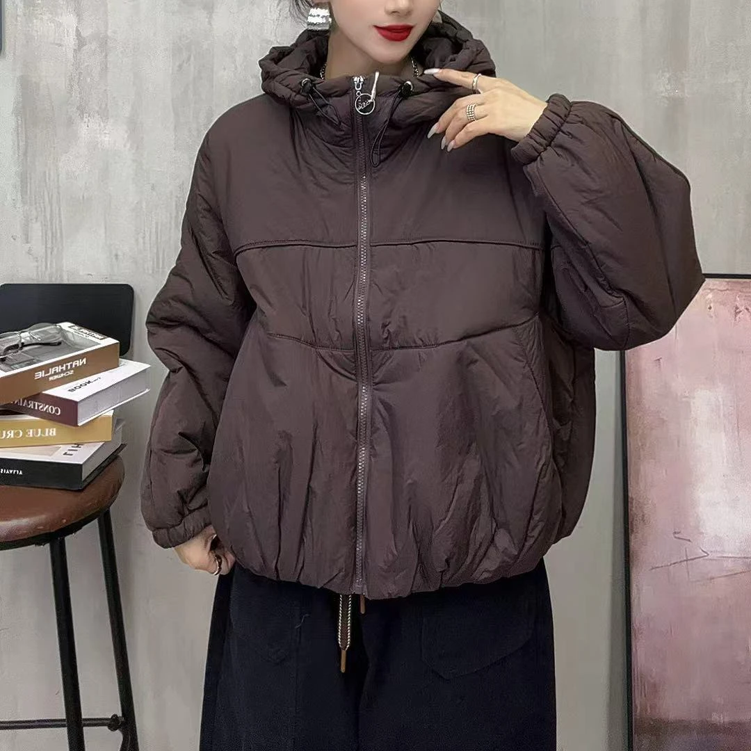 17770新款冬季加厚百搭休闲时尚气质连帽棉服