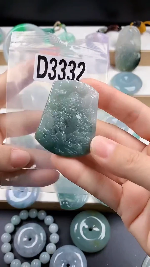 颈饰未镶嵌翡翠天然翡翠吊坠挂件