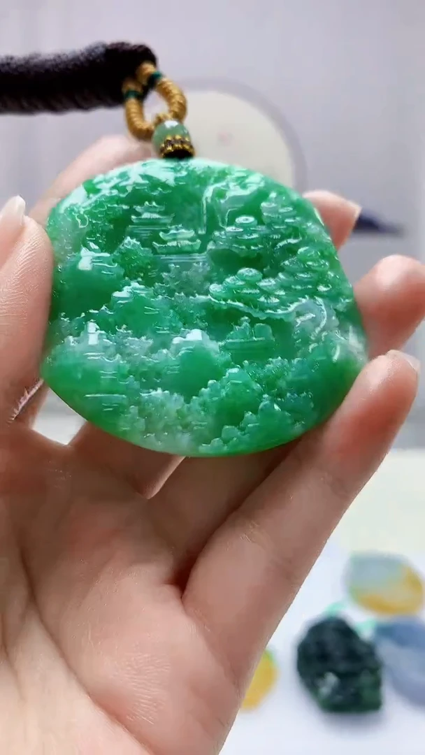 定制翡翠未镶嵌4868ms-毛货挂件31