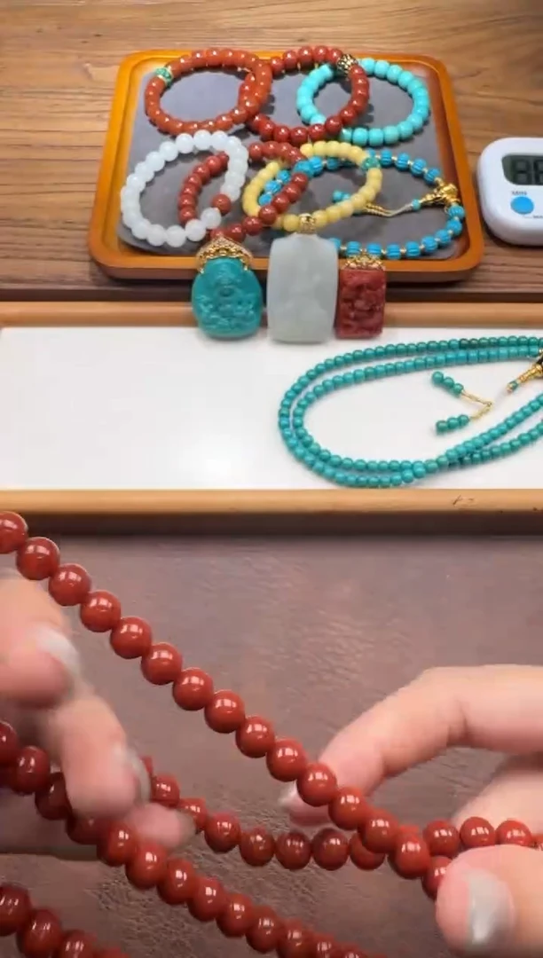 18K金镶嵌手串手串南红玛瑙杨**～手串手串