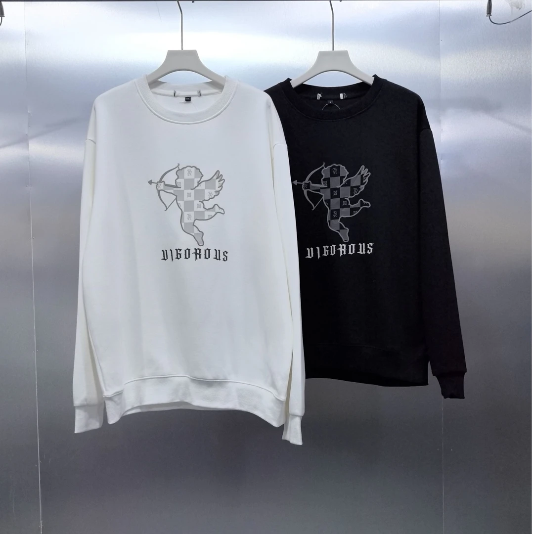 M04-72026-TRE春秋季正面小天使印花时尚圆领卫衣