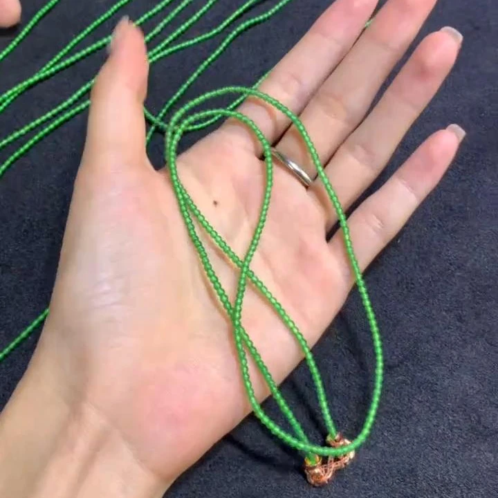 【逍遥】天然A货翡翠小米珠项链*AMFC/03/多样性发/1件