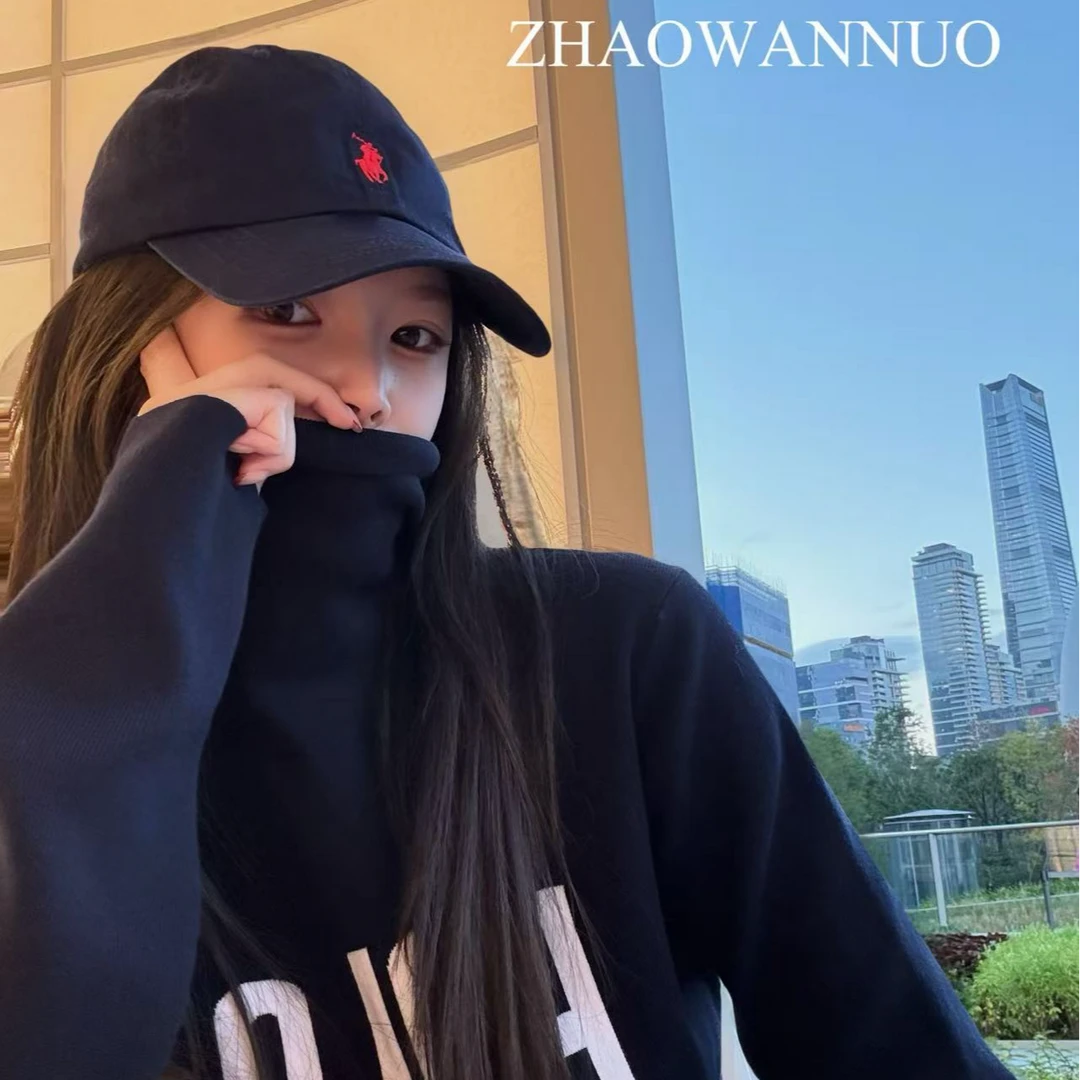 ZHAO WANNUO 丨秋冬字母Polo修身长袖高领上衣WN0085