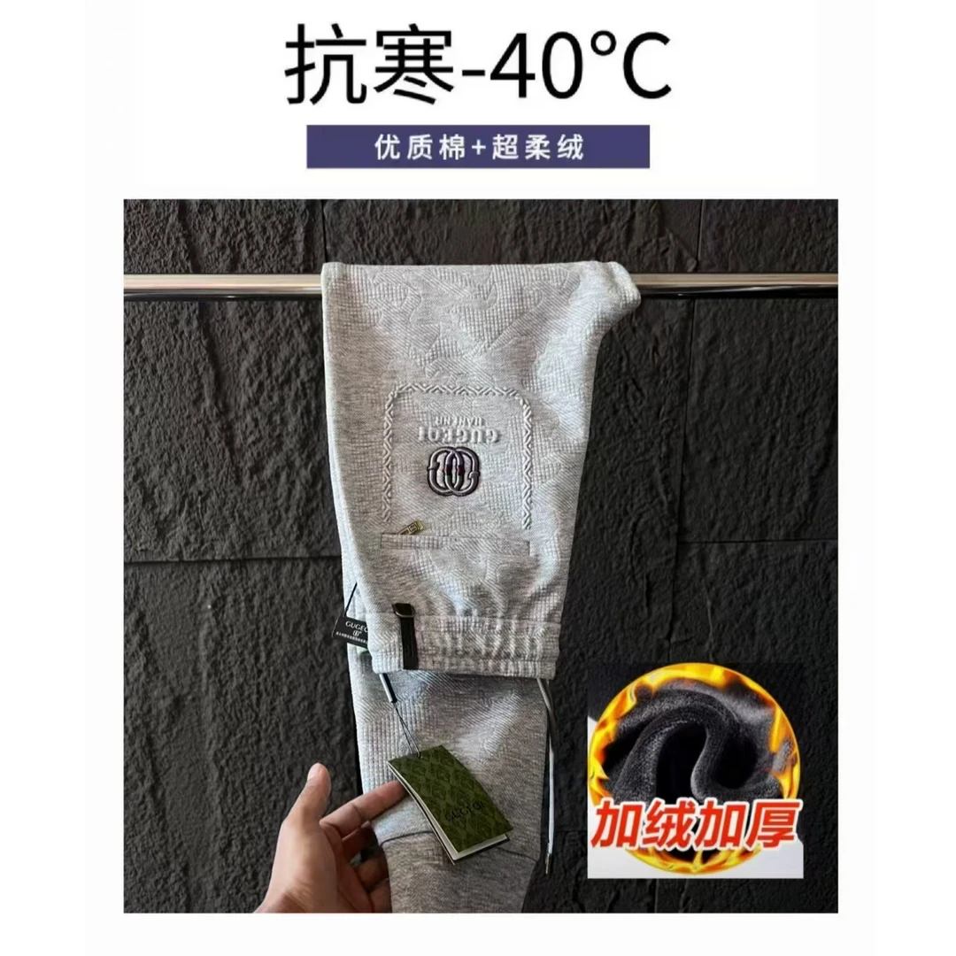 GUGEQI-满印花国潮刺绣加绒运动裤-9017F/9018F