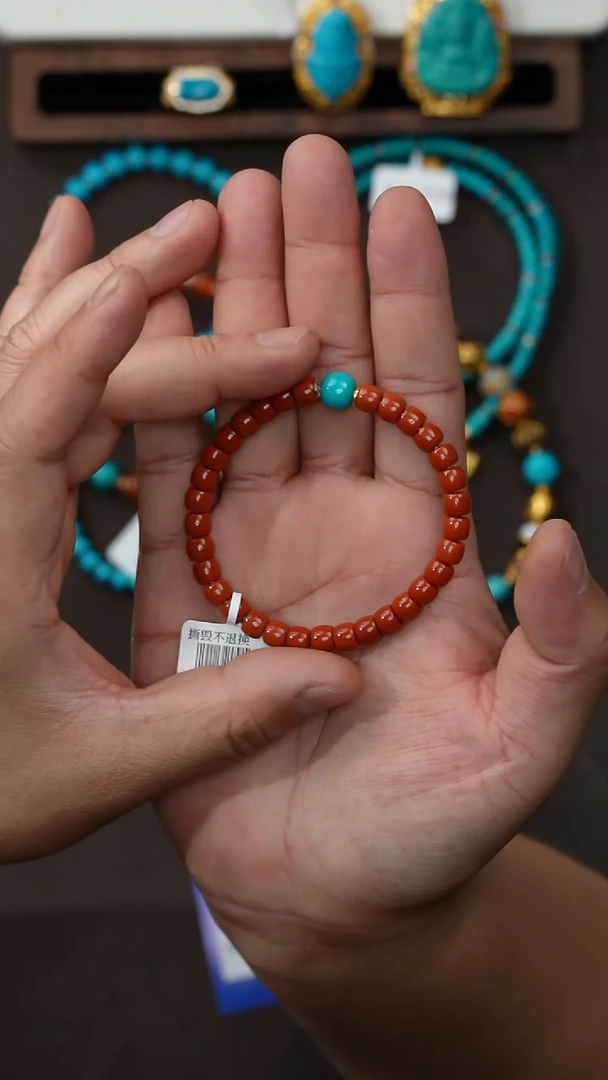 未镶嵌手串南红玛瑙钟*原南红手串
