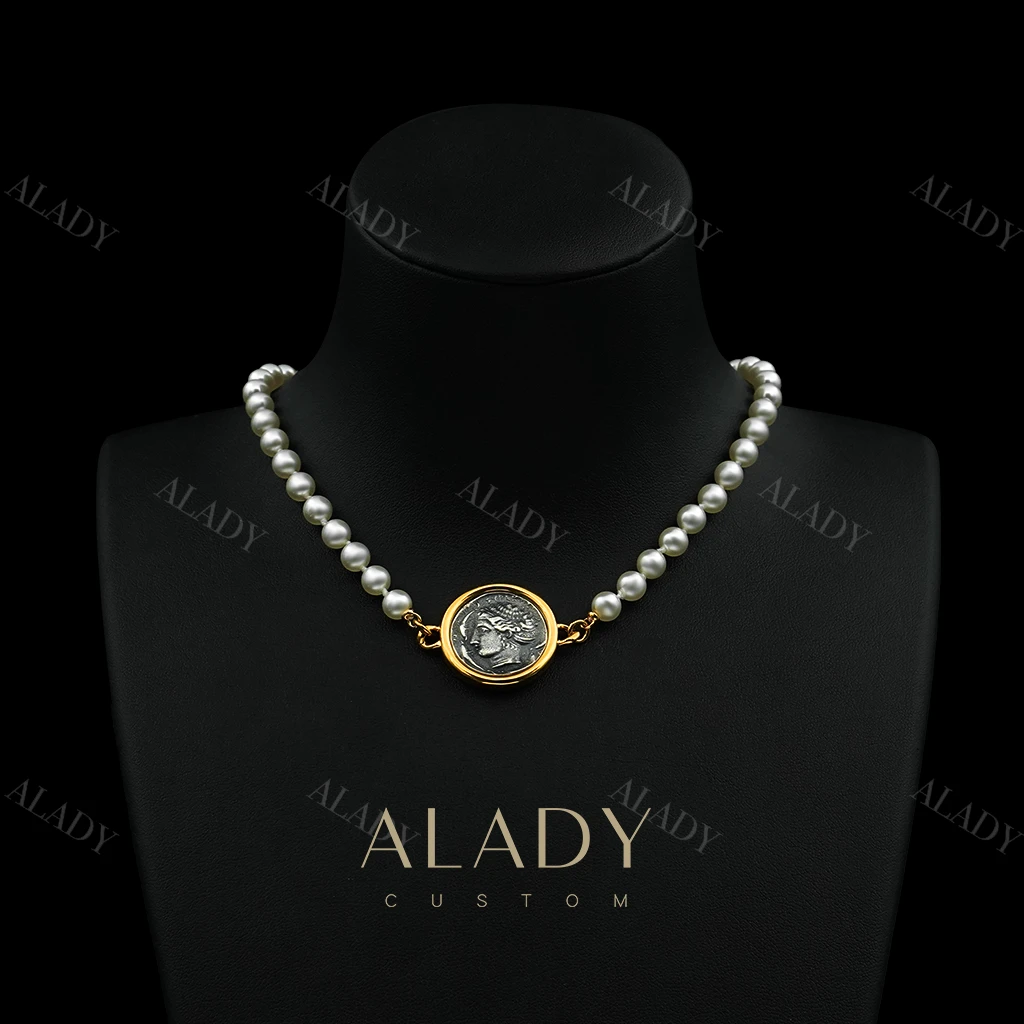 合金仿珍珠项链 胜利女神打结款珠珠时尚项链