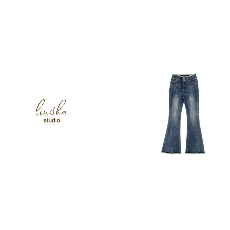 【9584】高级感轻奢牛仔裤