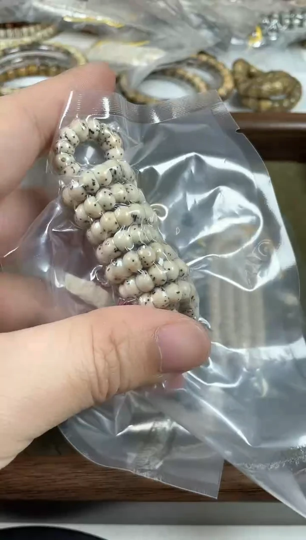 手串星月菩提原生态石玉料蒜瓣大肠6mm