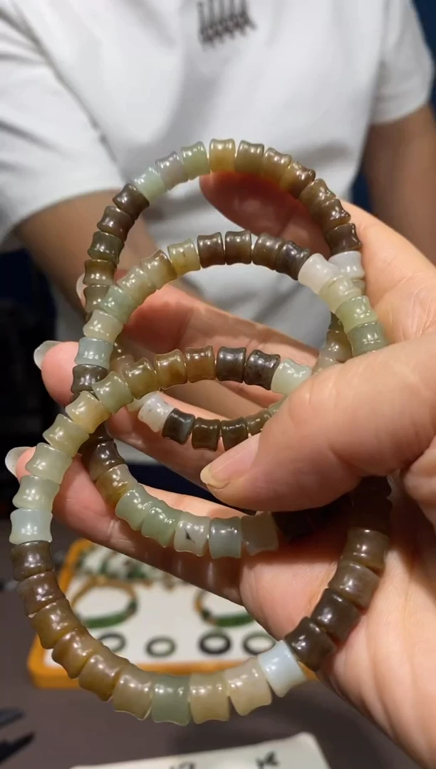 手链未镶嵌和田玉颜色多样性发货拍一发一