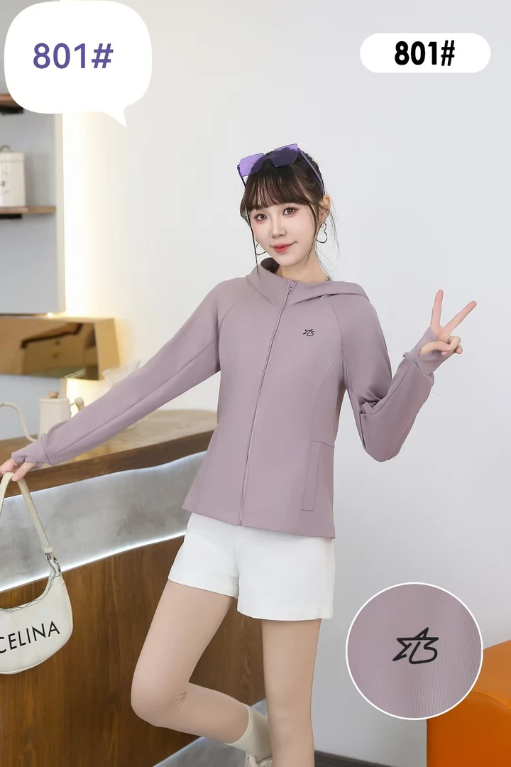 时尚连帽薄外套女2025春季新款休闲防晒服上衣显瘦