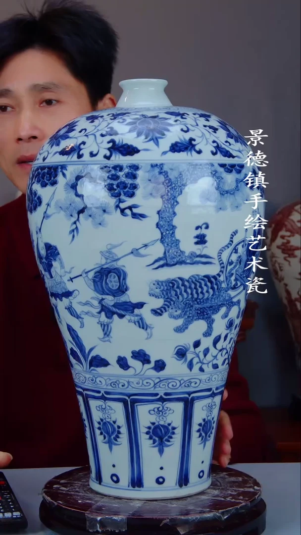 摆件陶景德镇手工手绘陶瓷摆件61