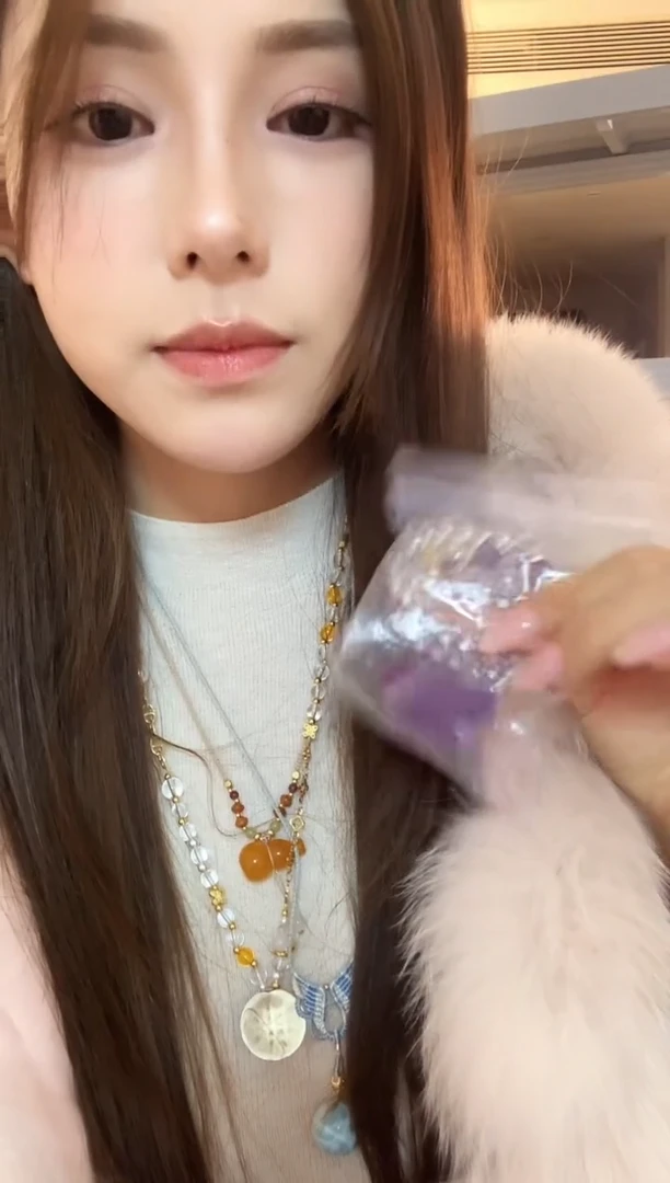 项链未镶嵌水晶紫九尾狐吊坠33号