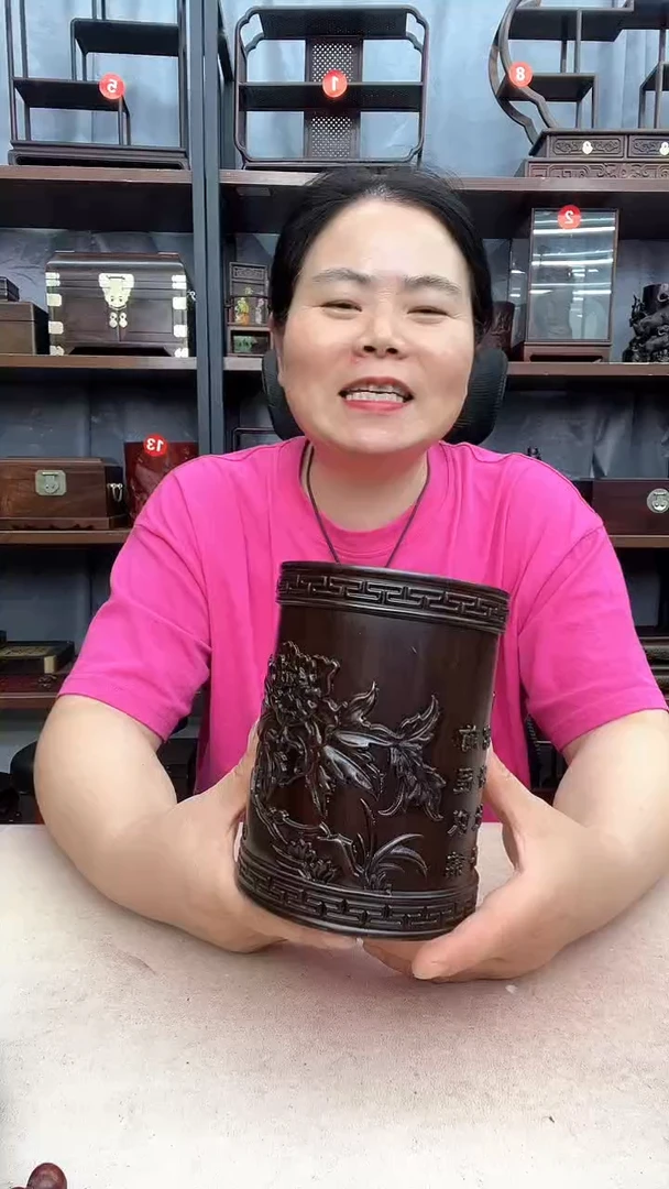 鸡翅木类端景台小李子红木工艺品