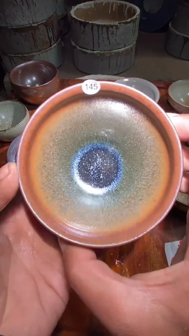 茶盏蓝*茶盏禄存建盏主人杯145