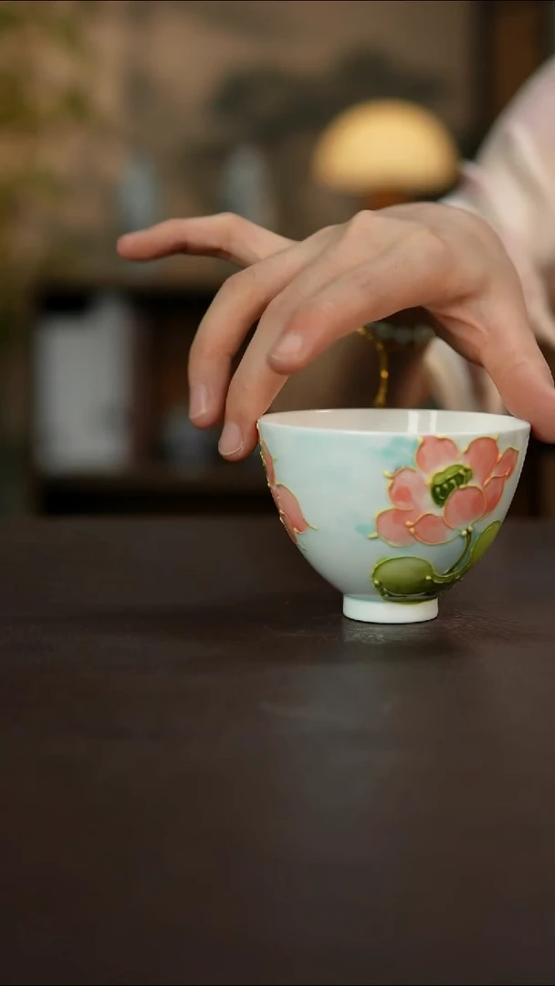 杯景德镇陶瓷杯碗柴烧多人