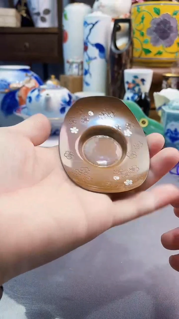 瓷片日产铜制杯托