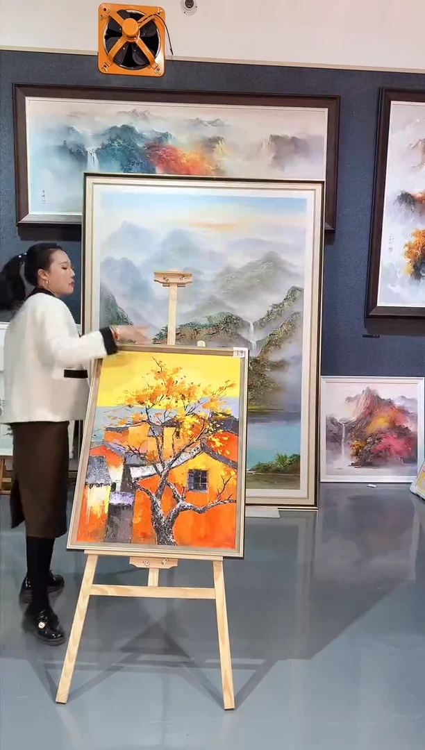 【闪购商品】油画70号 60*80 秋景-手绘油画