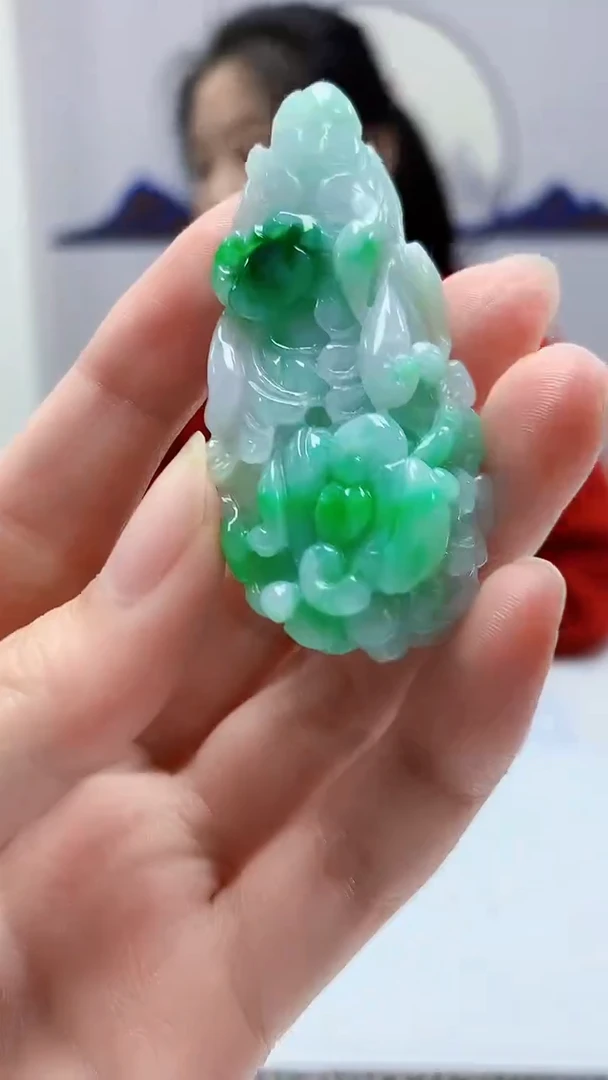 【闪购商品】定制翡翠未镶嵌4902zm-毛货挂件白菜225