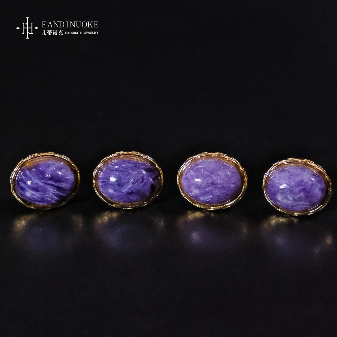 【加加专属】30 MJ89493-S925银紫龙晶耳钉-多样性发一件-6*8mm