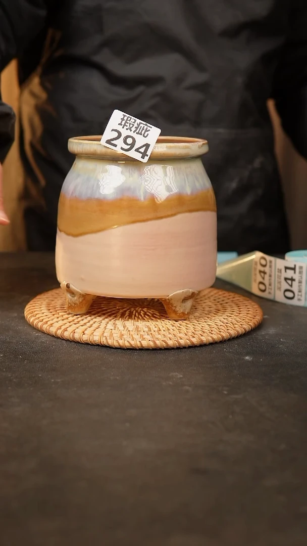 【闪购商品】瓷片294泥泥手工花盆