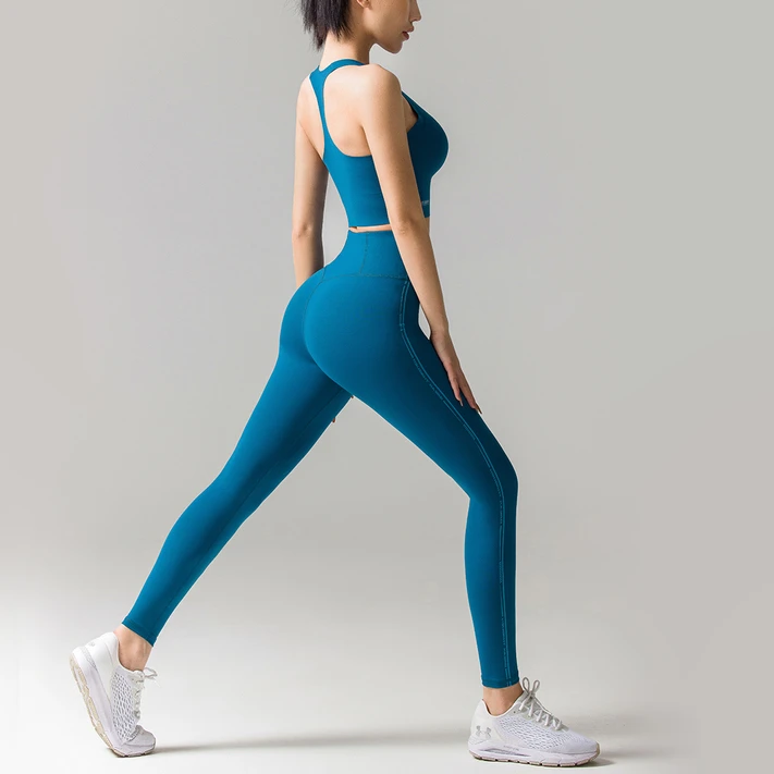 AEROBI ACTIVE速干运动健身亲肤摩洛哥蓝瑜伽裤 1787