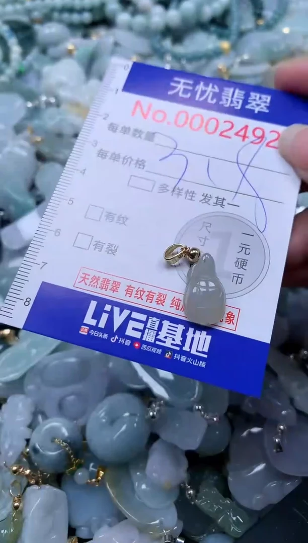 翡翠未镶嵌吊坠(不含链)2492