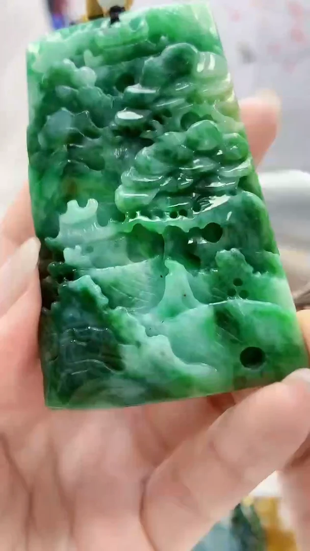 定制翡翠未镶嵌4812lr-毛货挂件92