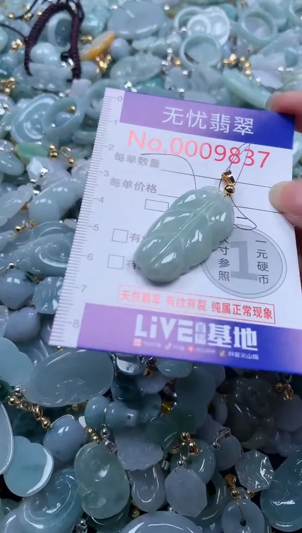 翡翠未镶嵌吊坠(不含链)9837