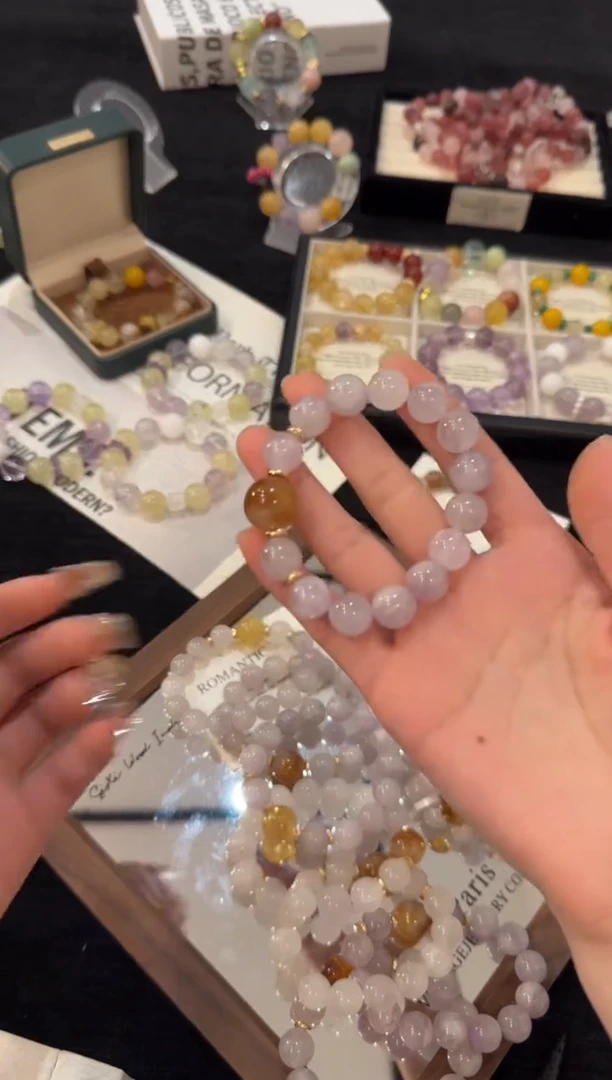 未镶嵌手链水晶白兔毛x2958