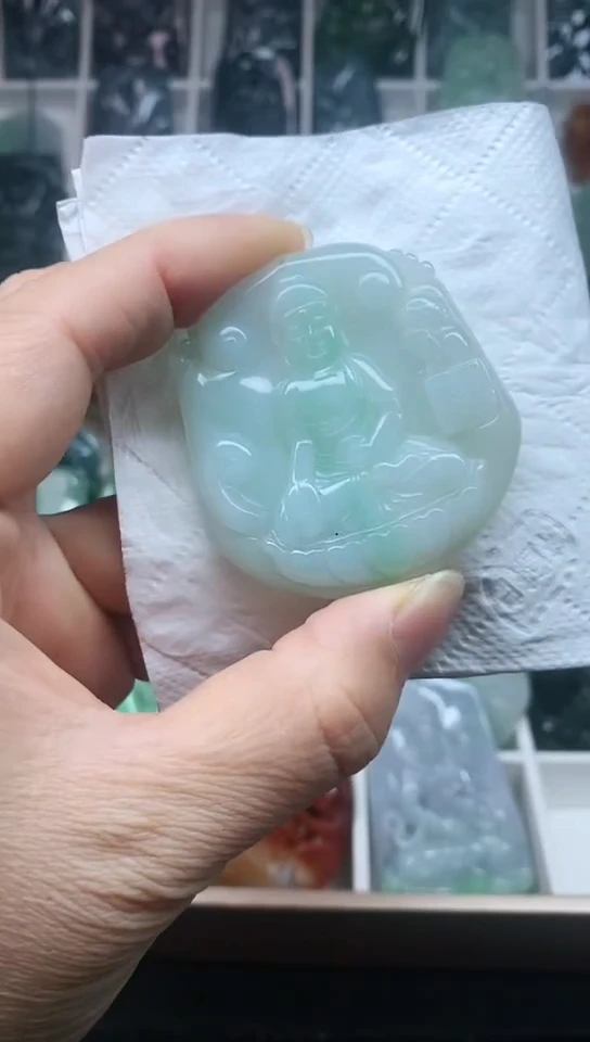 翡翠未镶嵌颈饰翡翠A货天然缅甸玉吊坠