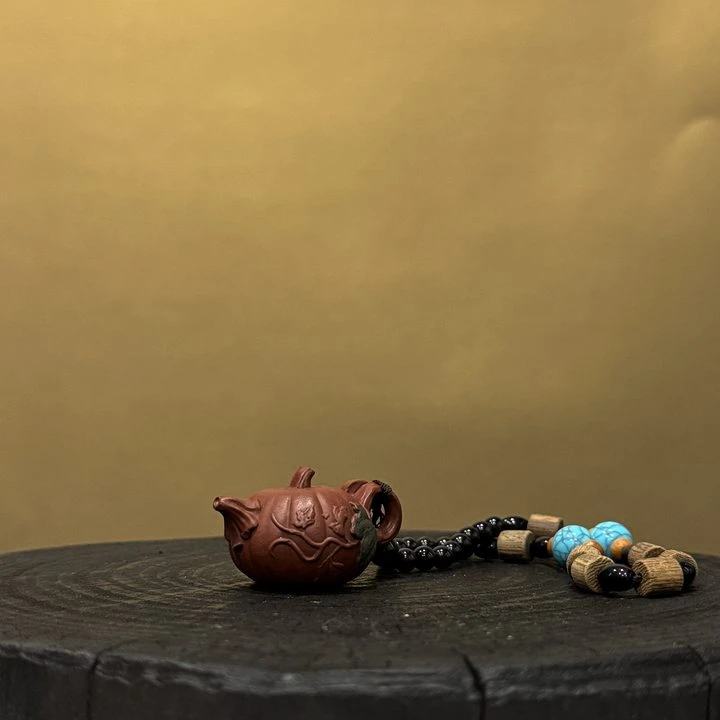 【古月壶来】I353朱泥把把壶挂件