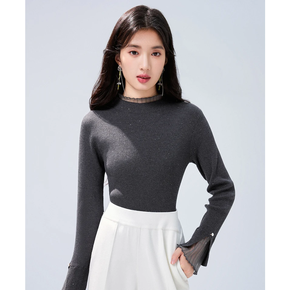 秋水伊人针织衫2025年冬季新款女长袖上衣625408C100004