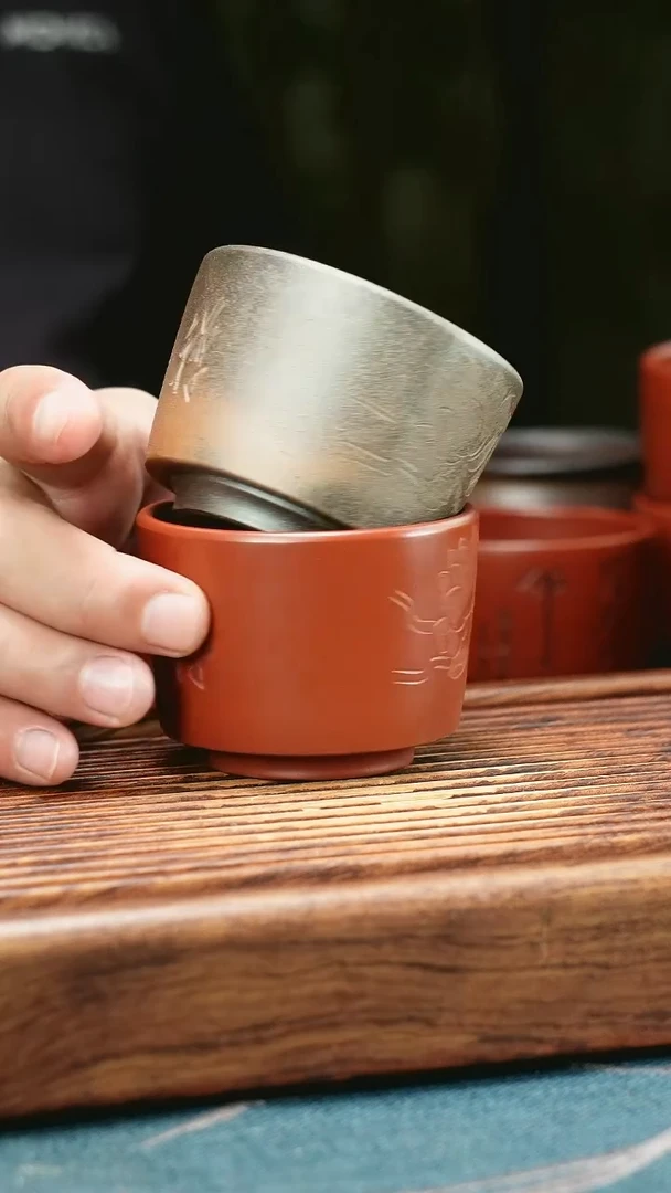 茶杯紫砂禅心杯2只