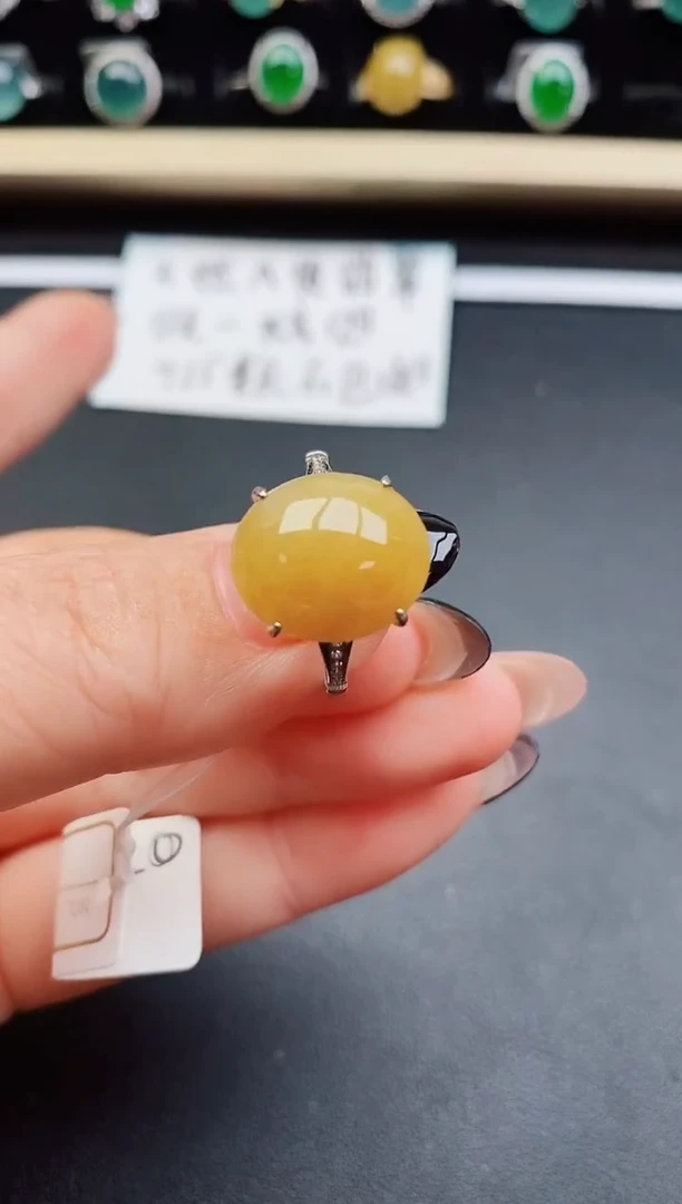 翡翠戒指银S925镶嵌5080