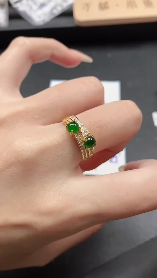 翡翠戒指银S925镶嵌51511