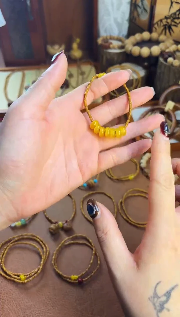 手串桃核桃源行 竹节七宝福禄