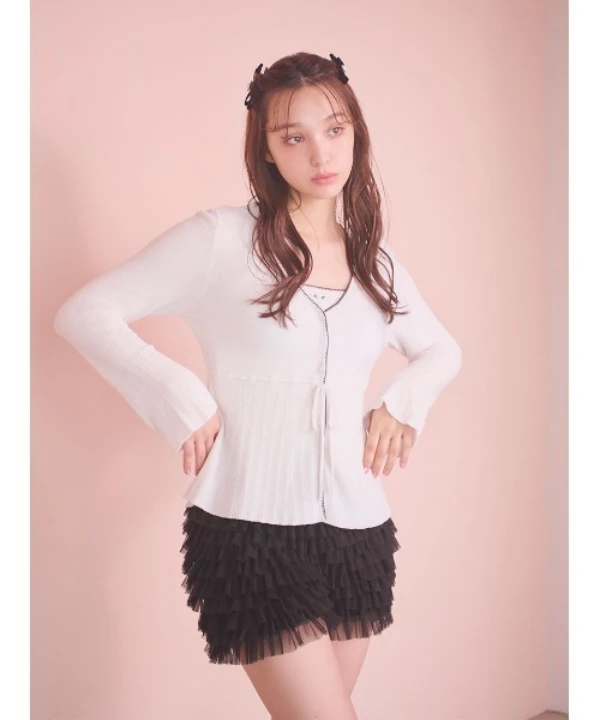 【FaFa】日系品牌 S home小玫瑰网纱蛋糕裙裤家居服短裤FA502-071