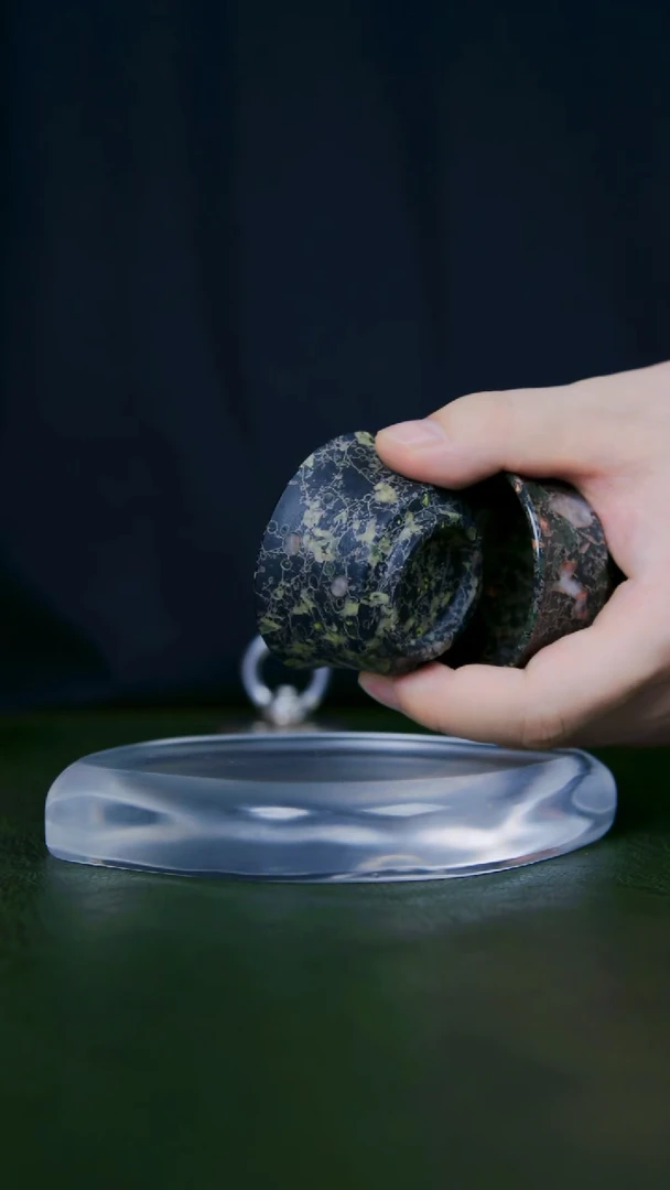 老师手工作品，梅花玉普洱杯39一只