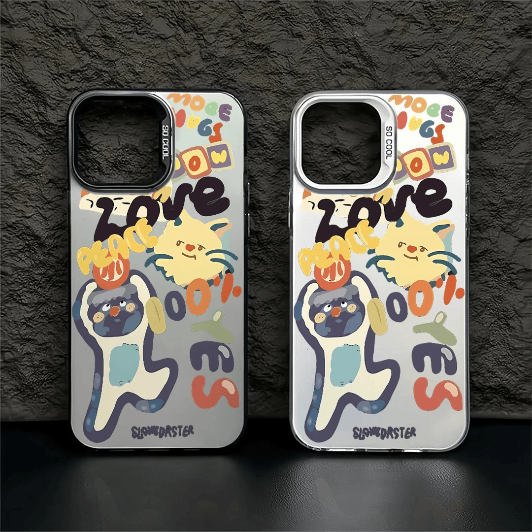 涂鸦猫咪适用苹果17promax华为p80小米17荣耀oppo一加iqoo手机套