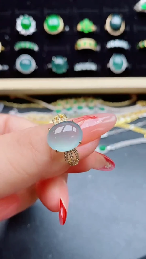 【闪购商品】翡翠戒指银S925镶嵌21312