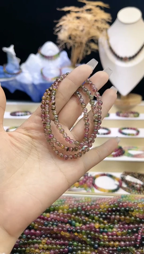 【闪购商品】碧玺/未镶嵌J5mm+碧玺多圈多样性发货