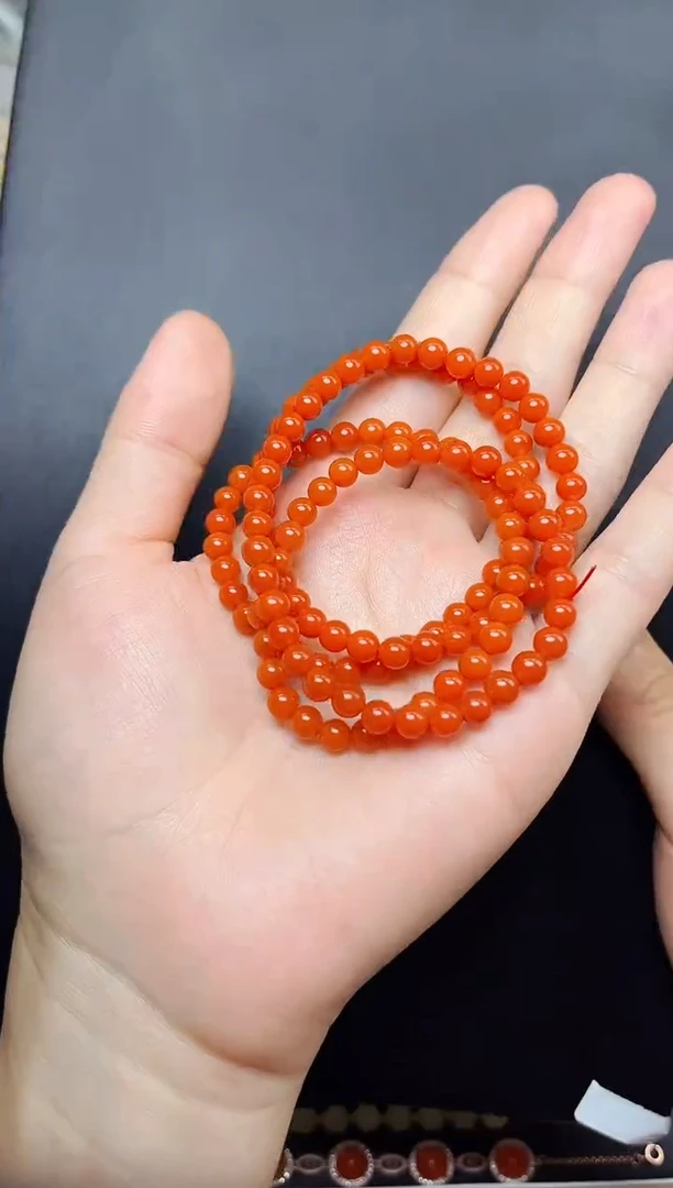 南红玛瑙手串未镶嵌06多圈手串