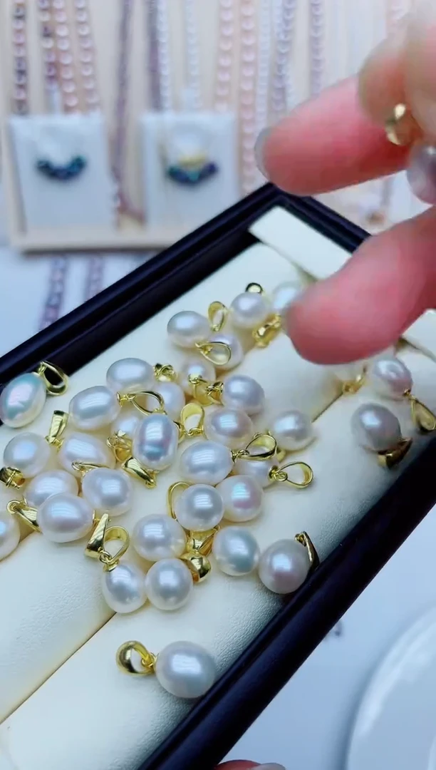 淡水珍珠银S925镶嵌吊坠(不含链)吊坠多样性发其一