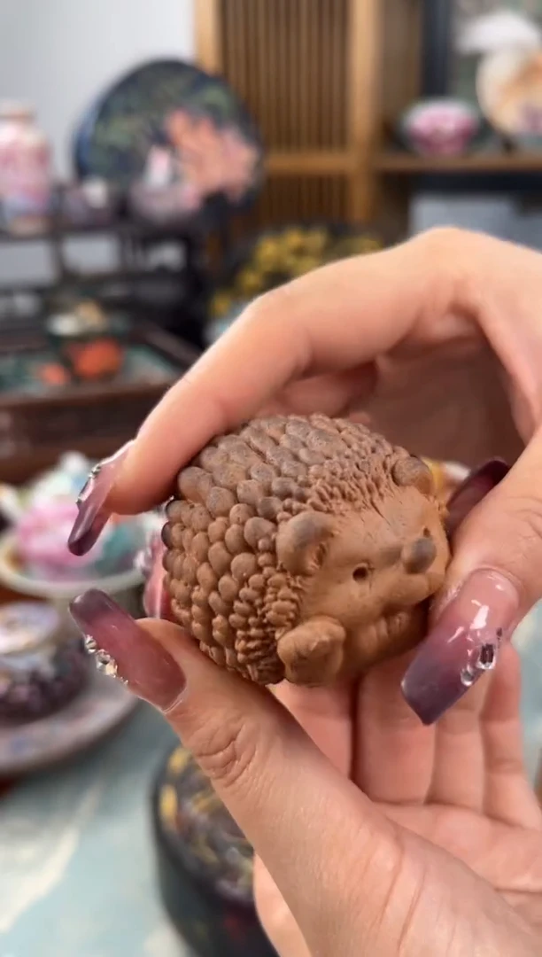 【闪购商品】粗陶小刺猬茶宠摆件