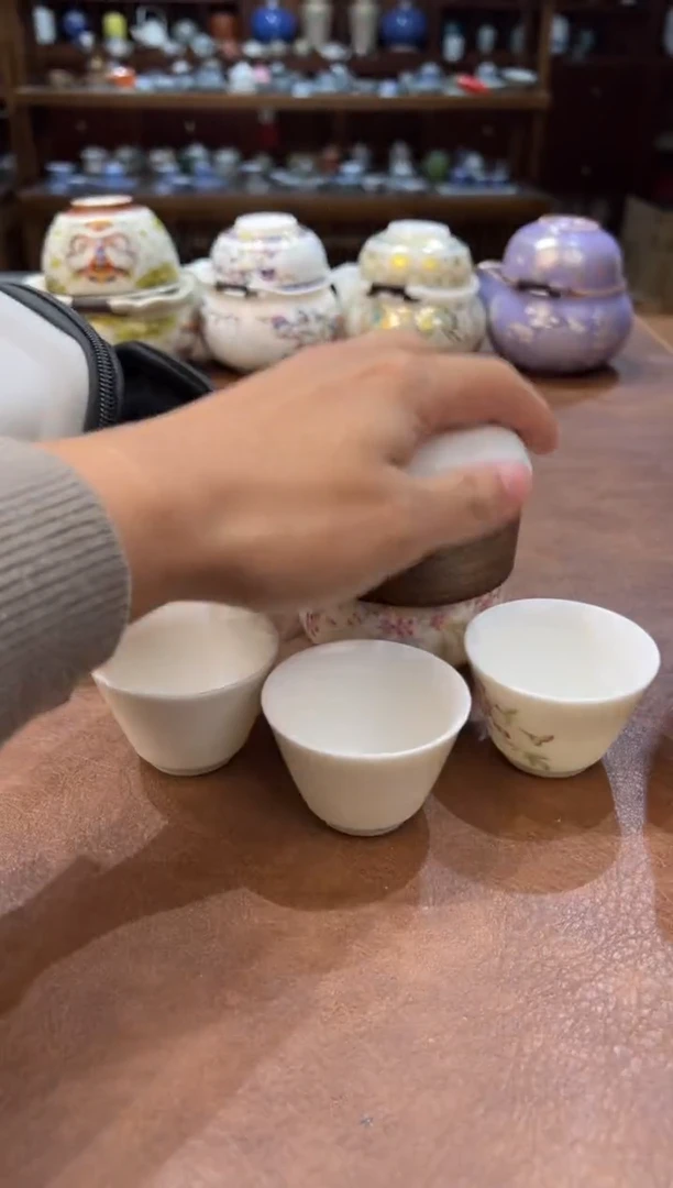 真的很便宜超好看会开片的旅行茶具