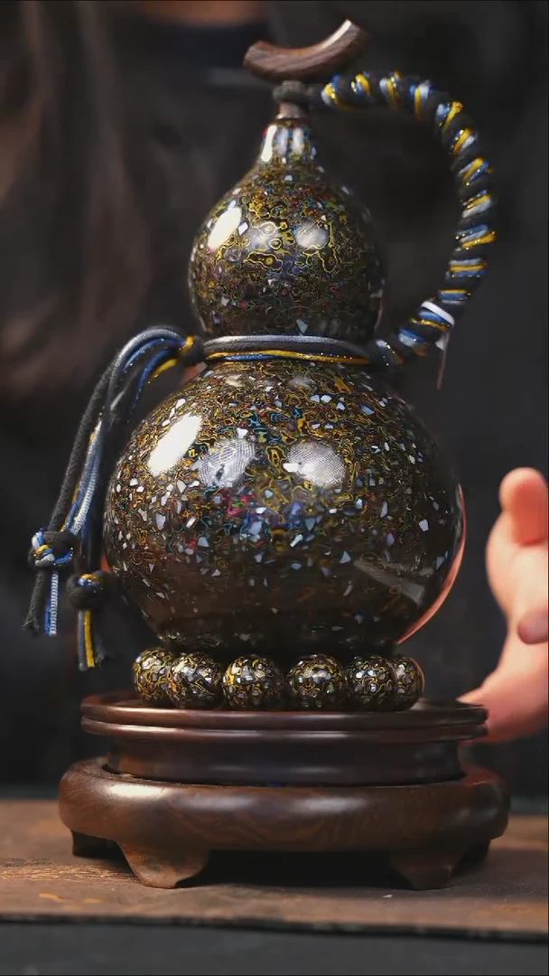 【闪购商品】YO216漆艺酒葫芦不包手串及旋转底座