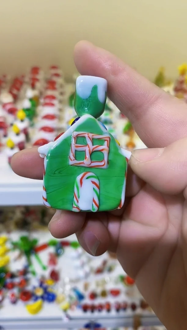 【闪购商品】琉璃手工艺品绿房子