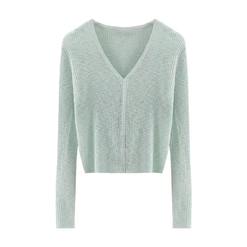 【BILU VTG】169|施薇LIANG同V领针织开衫BL2025097