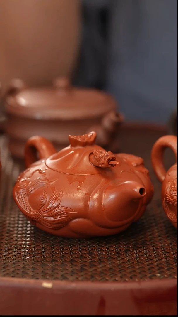 茶壶紫砂鱼化龙 大红袍 200cc